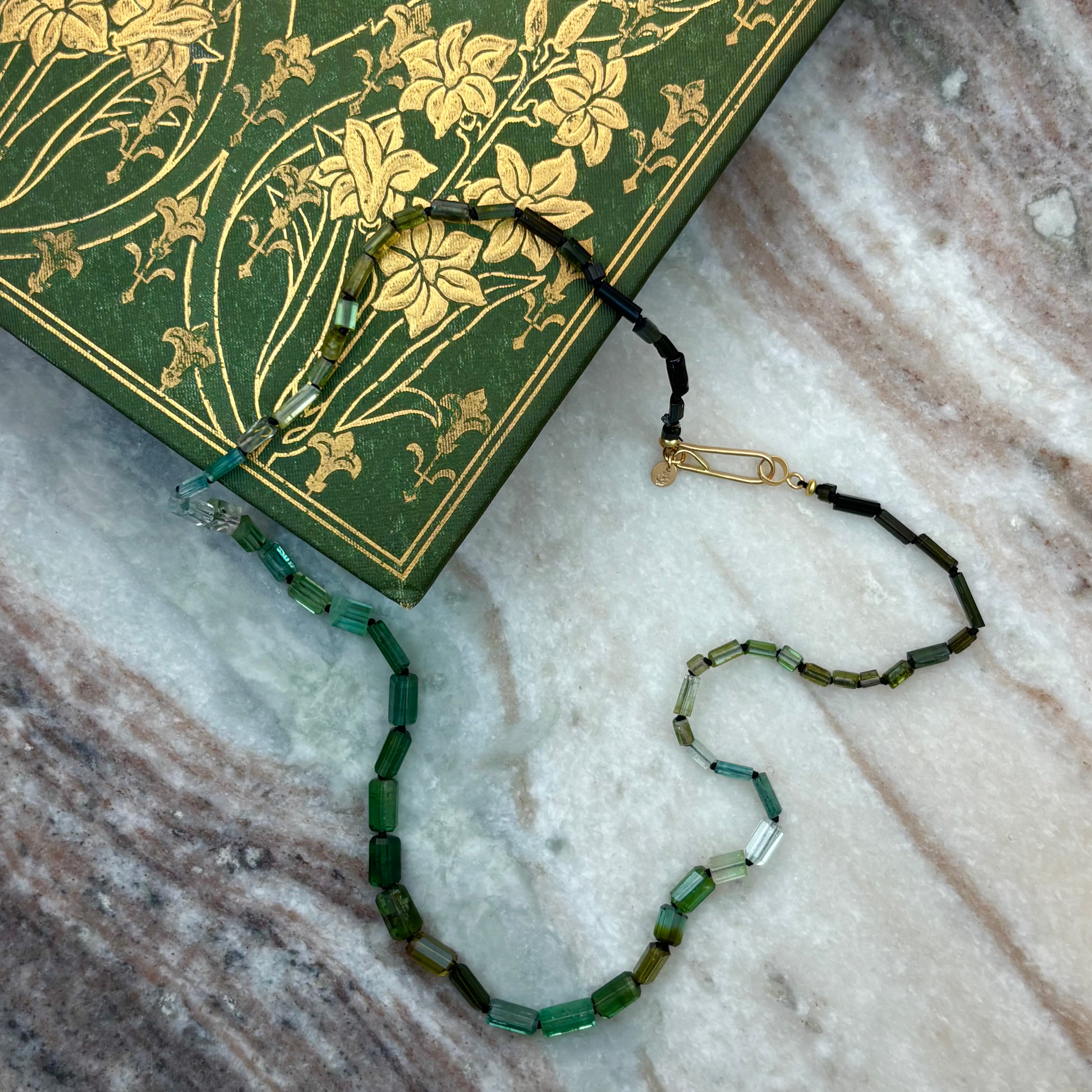 Green Tourmaline Ombré Necklace