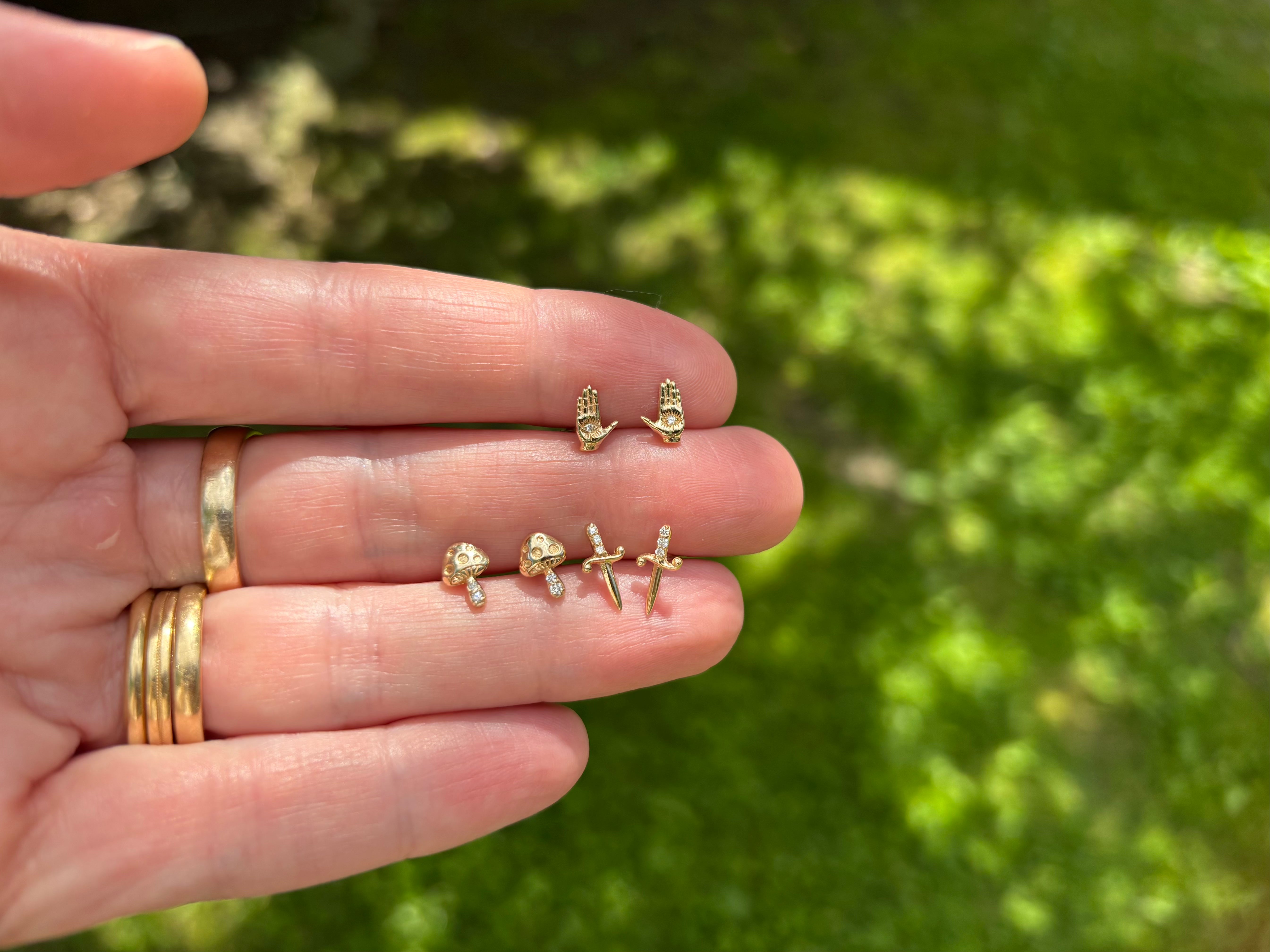 Mini Mushroom Studs