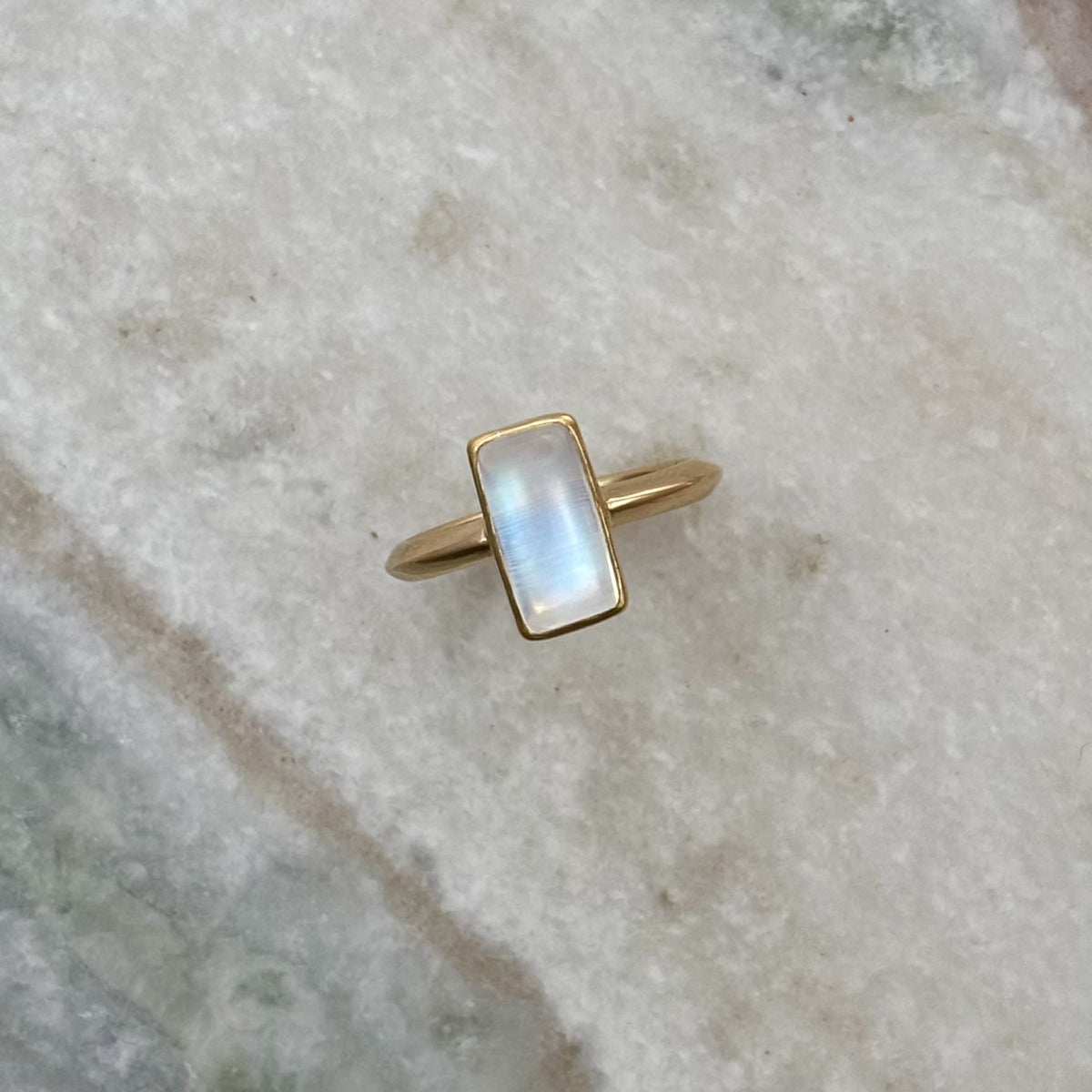Sugarloaf Moonstone Ring