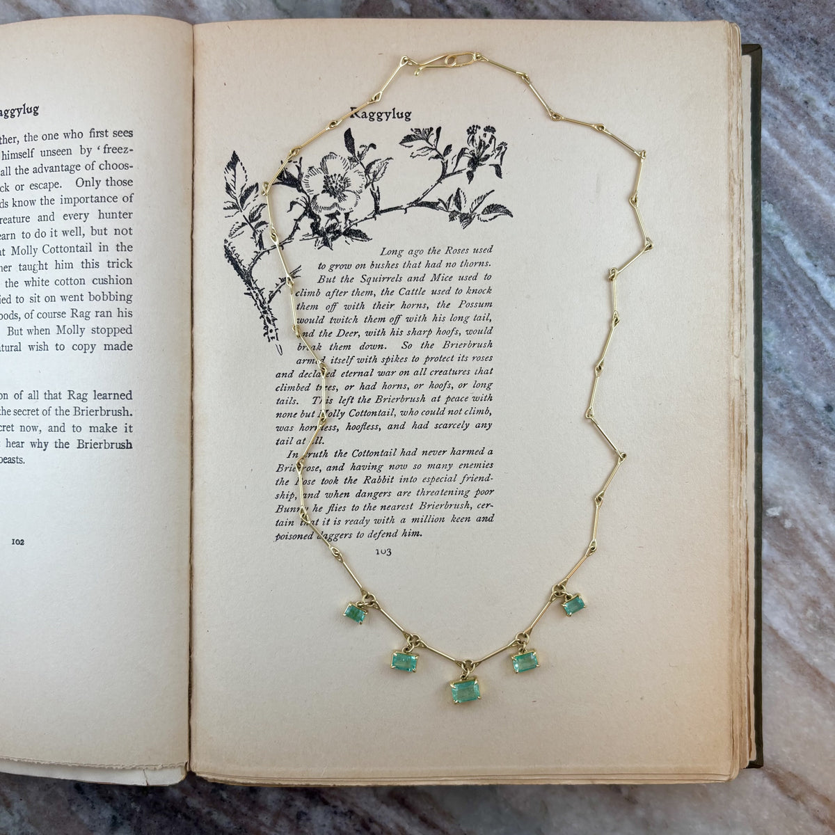 Emerald Lantern Necklace